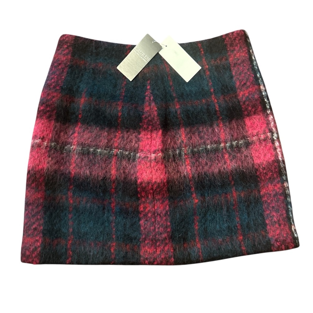 Women’s Ralph Lauren Plaid Wool Mini Skirt Size 2 NWT
